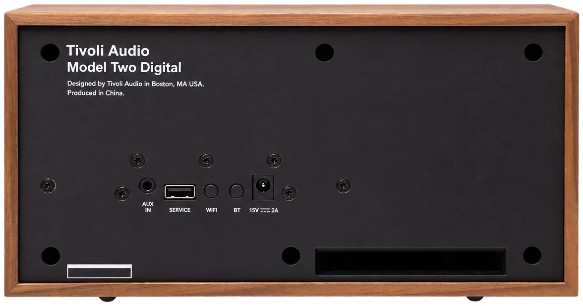 Model Two Digital — Καρυδιά / Χρυσό, πίσω όψη.
