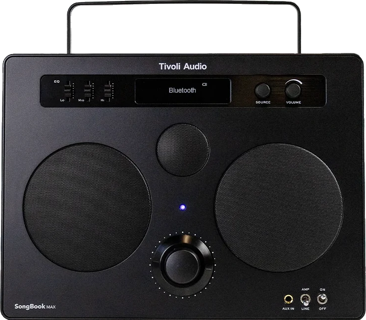 SongBook Max — Black / Black, front view.